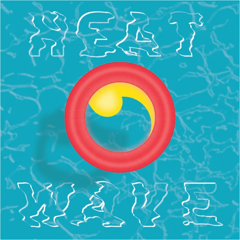 Social post: a pool float shaped like the Orci mark.