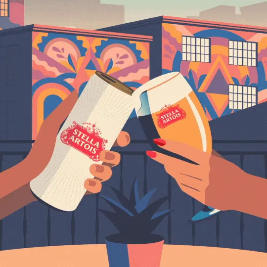 Cheers, looped