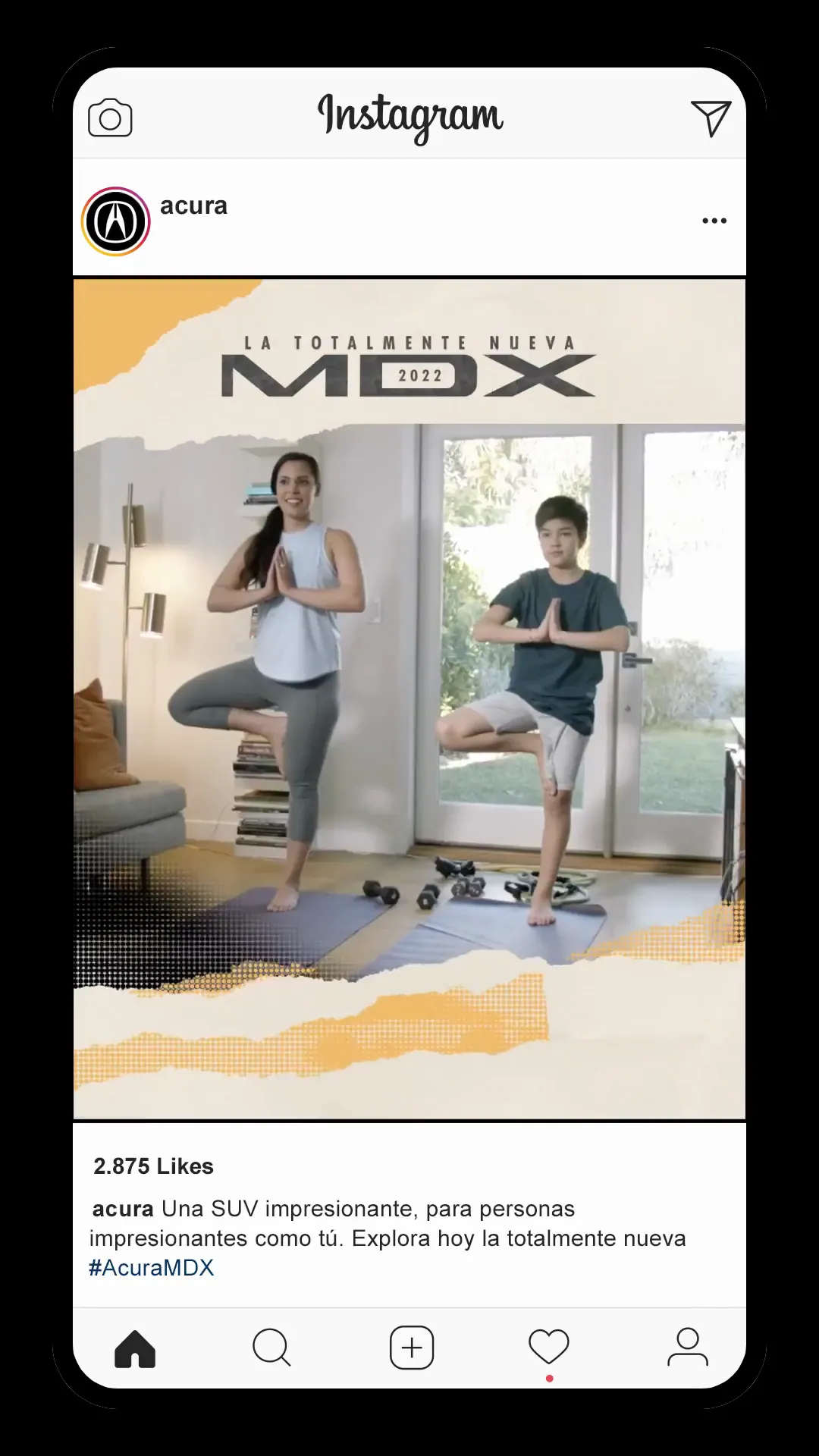 Instagram Stories ad for the all-new MDX.